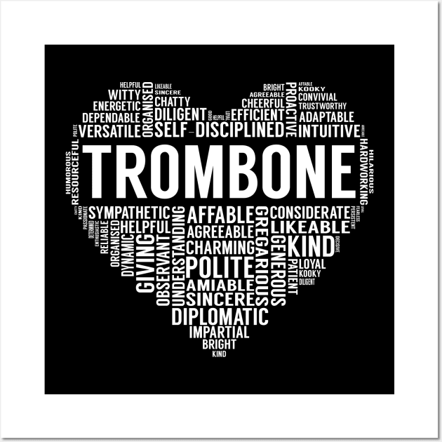 Trombone Heart Wall Art by LotusTee